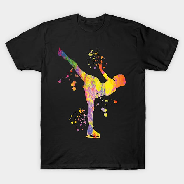 Ice Skater Figure Skating Ice Skating T-Shirt by WoollyWonder